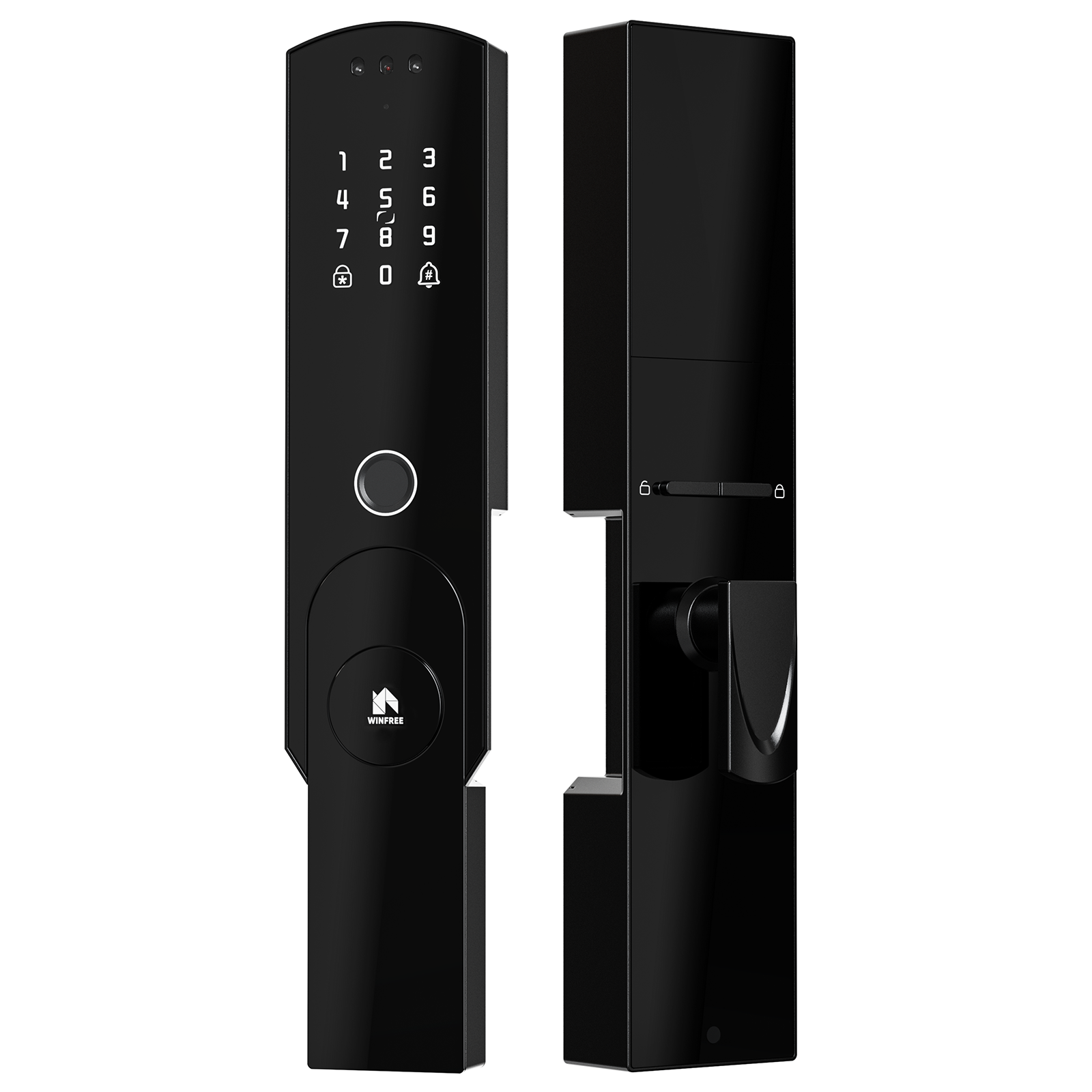 HYH WINFREE Smart Conventional Fit Door Lock | Palm Vein Video Surveillance Tuya Wifi (DIY Cover) | W-Q08