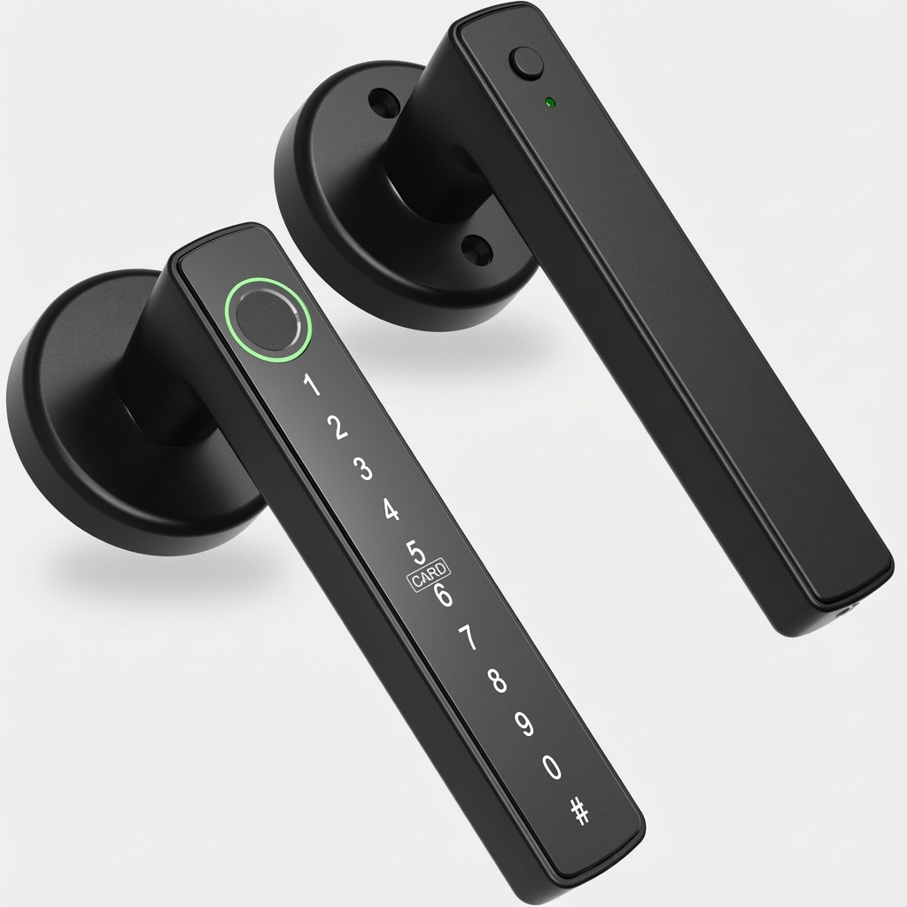 HYH Smart Latch Door Lock | Fingerprint PIN Card Tuya App | HC-R1