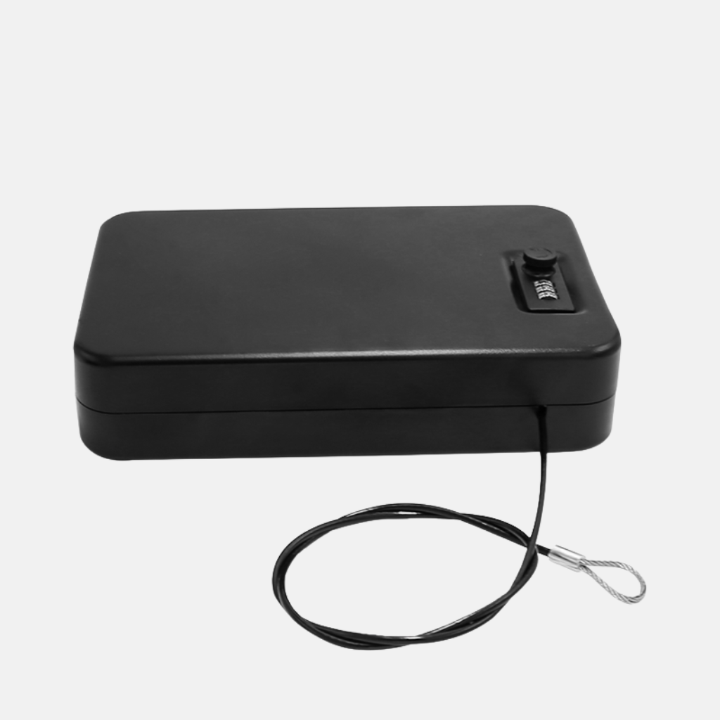 Proway Portable Handgun & Cash Safe | 3-Digit Combination Security Wire for Pool-side Multipurpose | CS-24MC