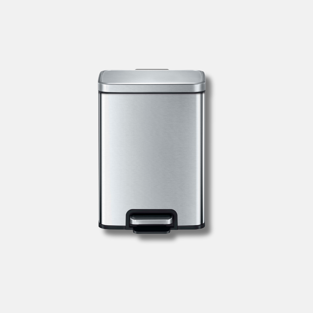 EKO 12L Rectangular Step Pedal Bin | Soft Close Lid Fingerprint-Resistant SUS Rust-Proof | EK9361MT-12L