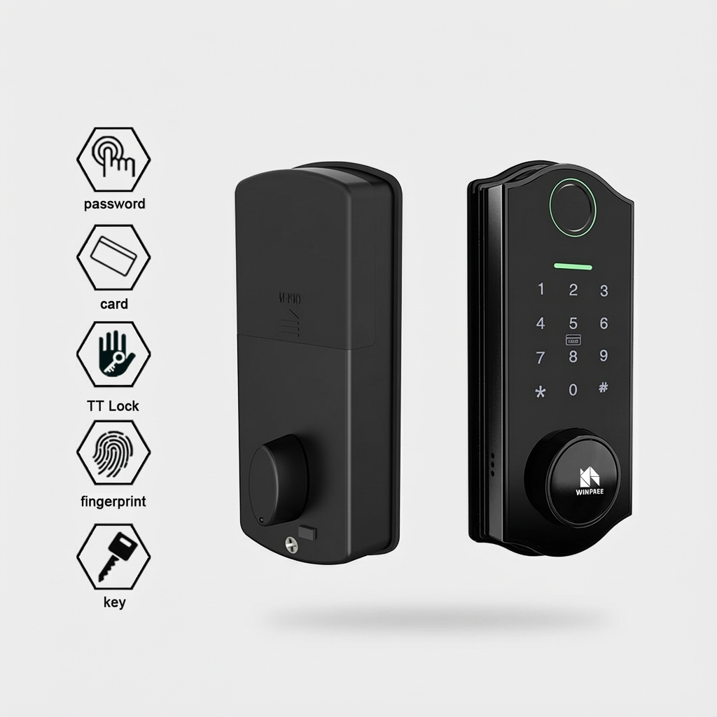 HYH Smart Bluetooth Dead Lock | Fingerprint Temporary PIN Card TT App | HC-M1