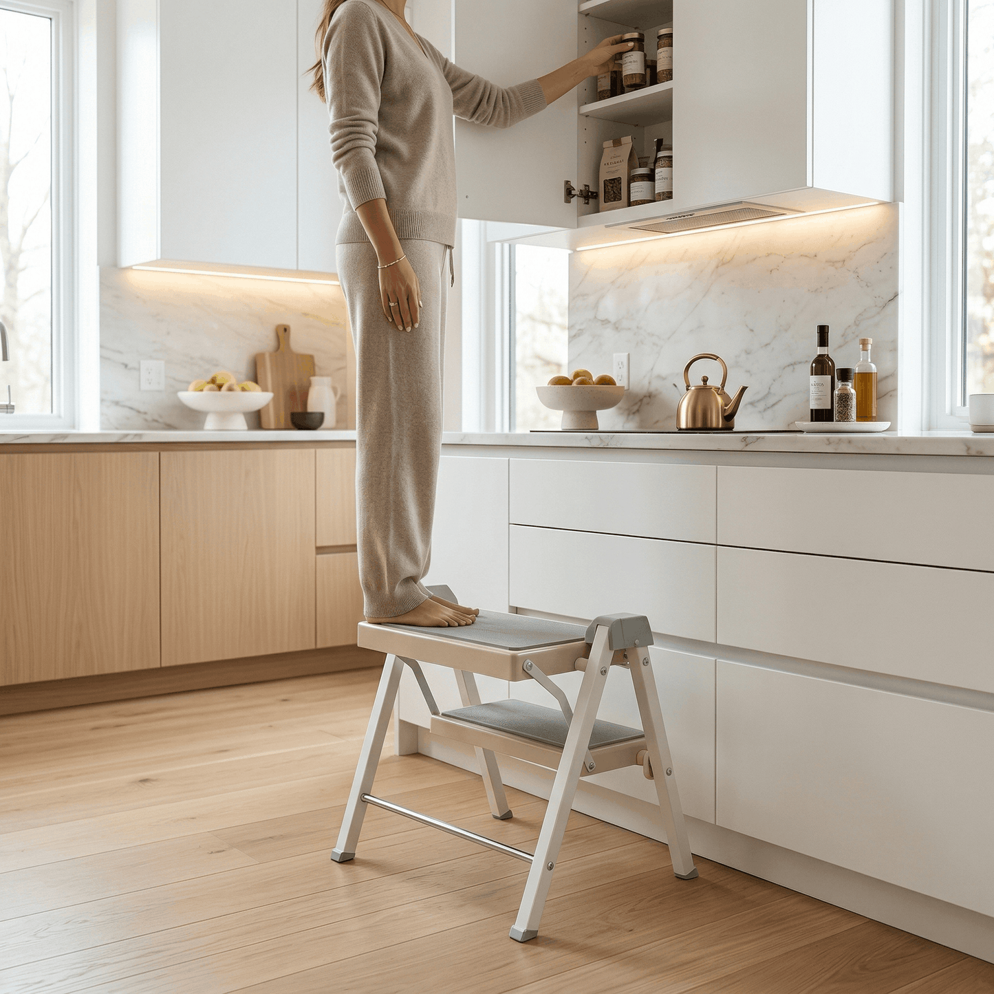 2-Step Non-Slip Foldable Design, Steel & Plastic Construction | MyChoice