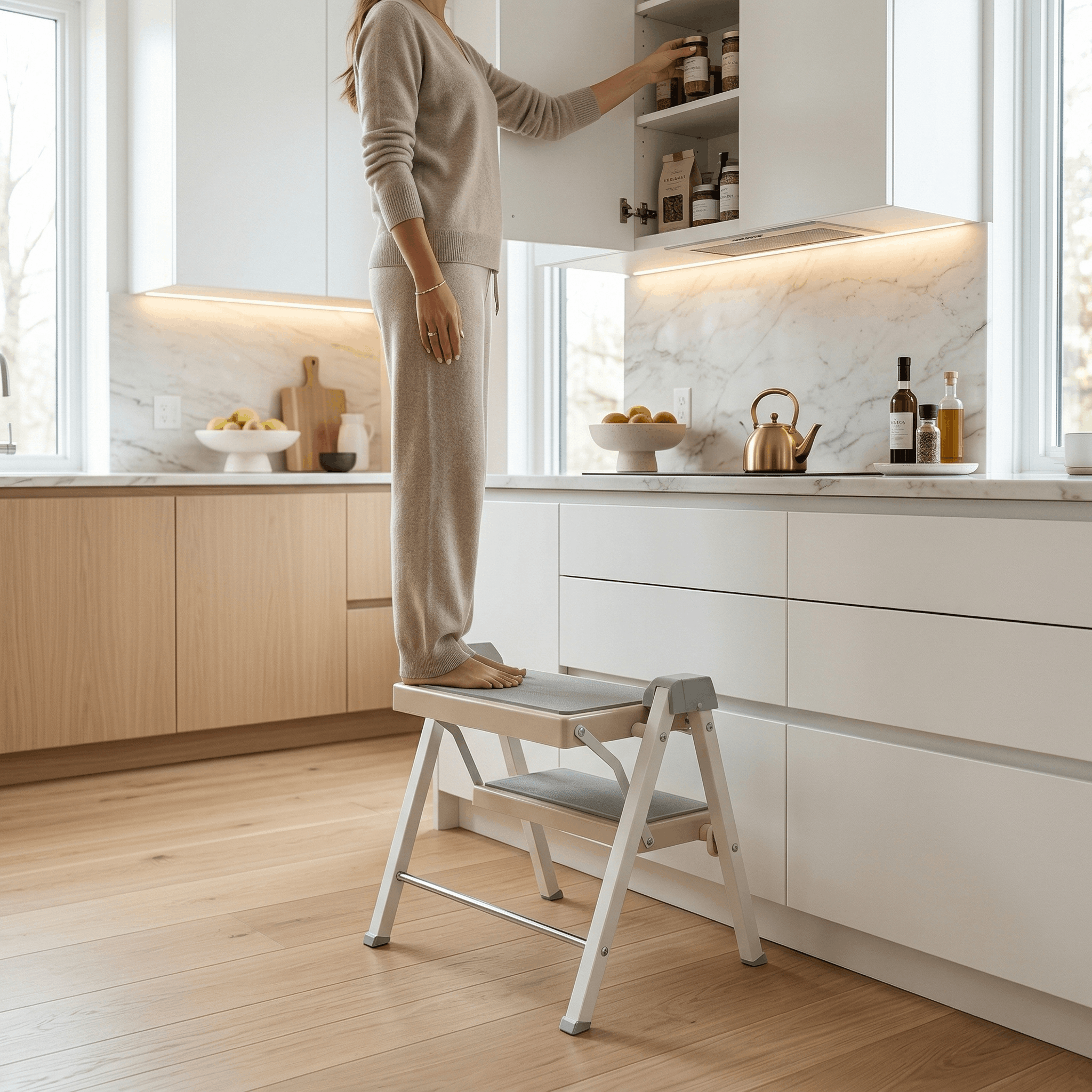 2-Step Non-Slip Foldable Design, Steel & Plastic Construction | MyChoice
