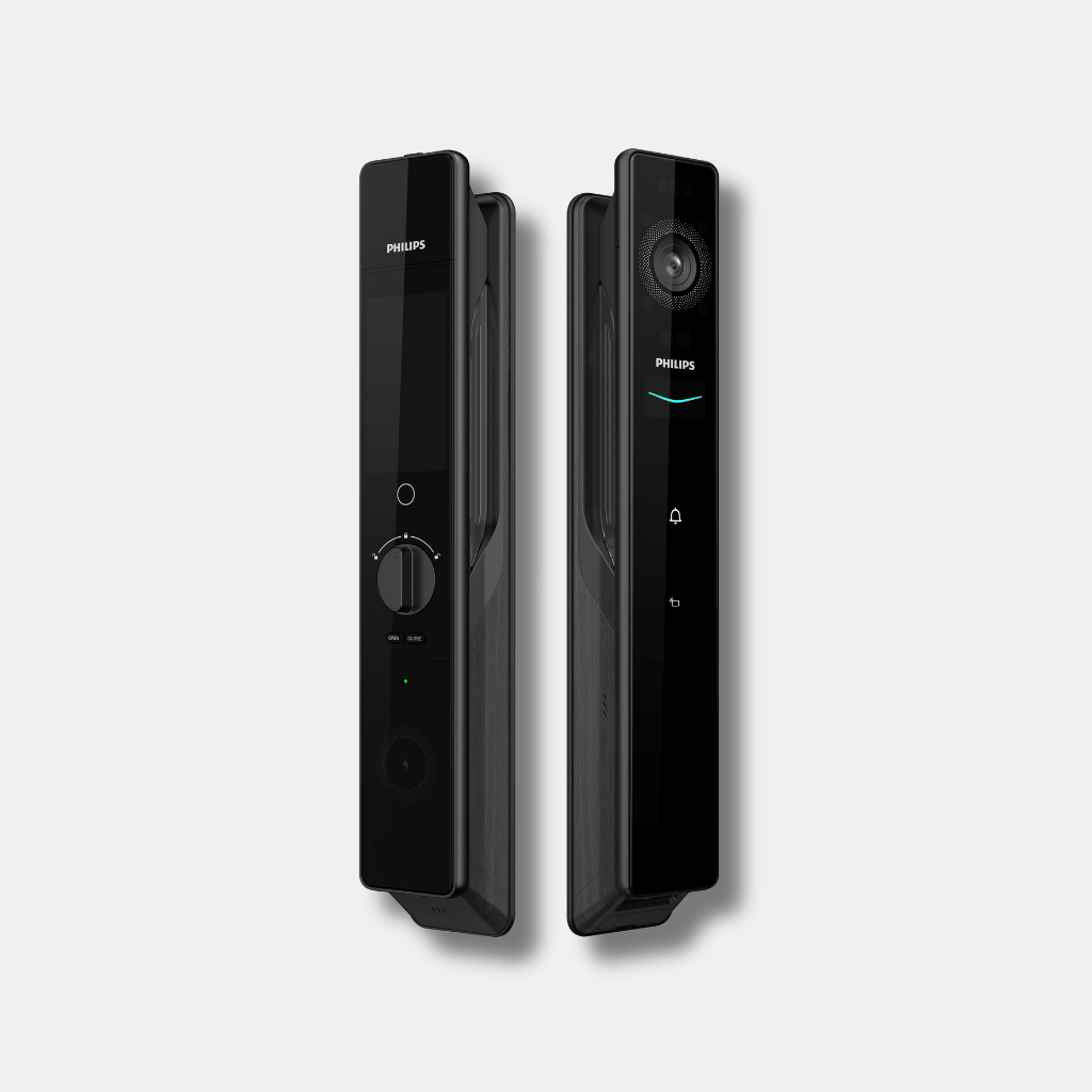 Philips 9000 series Tri-Camera Face ID Door Lock | Palm Vein Unlocking Magnetic Charging EasyKey Plus | DDL902-MFVP-11HWS