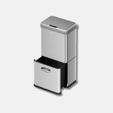 EKO 50L Motion Sensor Drawer Trash Bin | Soft Close Lid Dual Compartment Fingerprint-Resistant | EK9336MMT-32L+18L