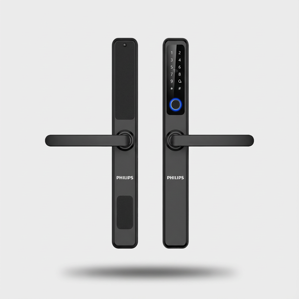 Philips Smart Lever Door Lock | Wi-Fi Fingerprint PIN Slim Design EasyKey | DDL608-5HWS