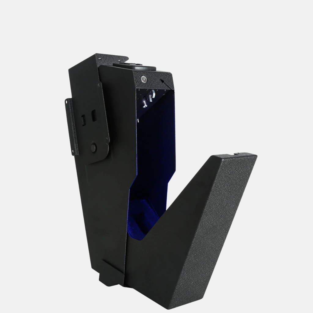 Proway Biometric Drop-Down Handgun Safe | Fingerprint & Passcode Under Desk | GS-375EBD