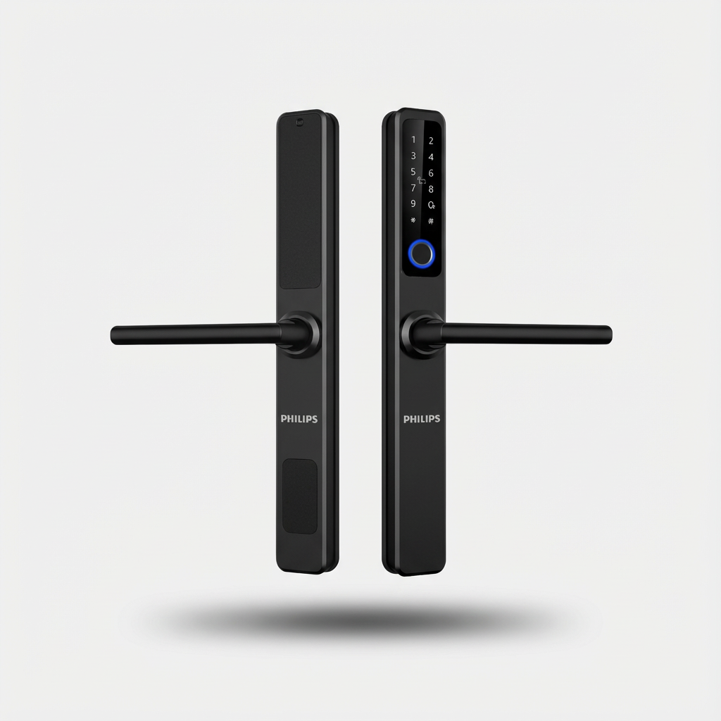 Philips Smart Lever Door Lock | Wi-Fi Fingerprint PIN Slim Design EasyKey | DDL608-5HWS