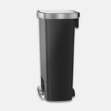 EKO Hana 50L Step Pedal Trash Bin | Soft Close SUS Lid Heavy Duty with Wheels | 6275-50L-BL