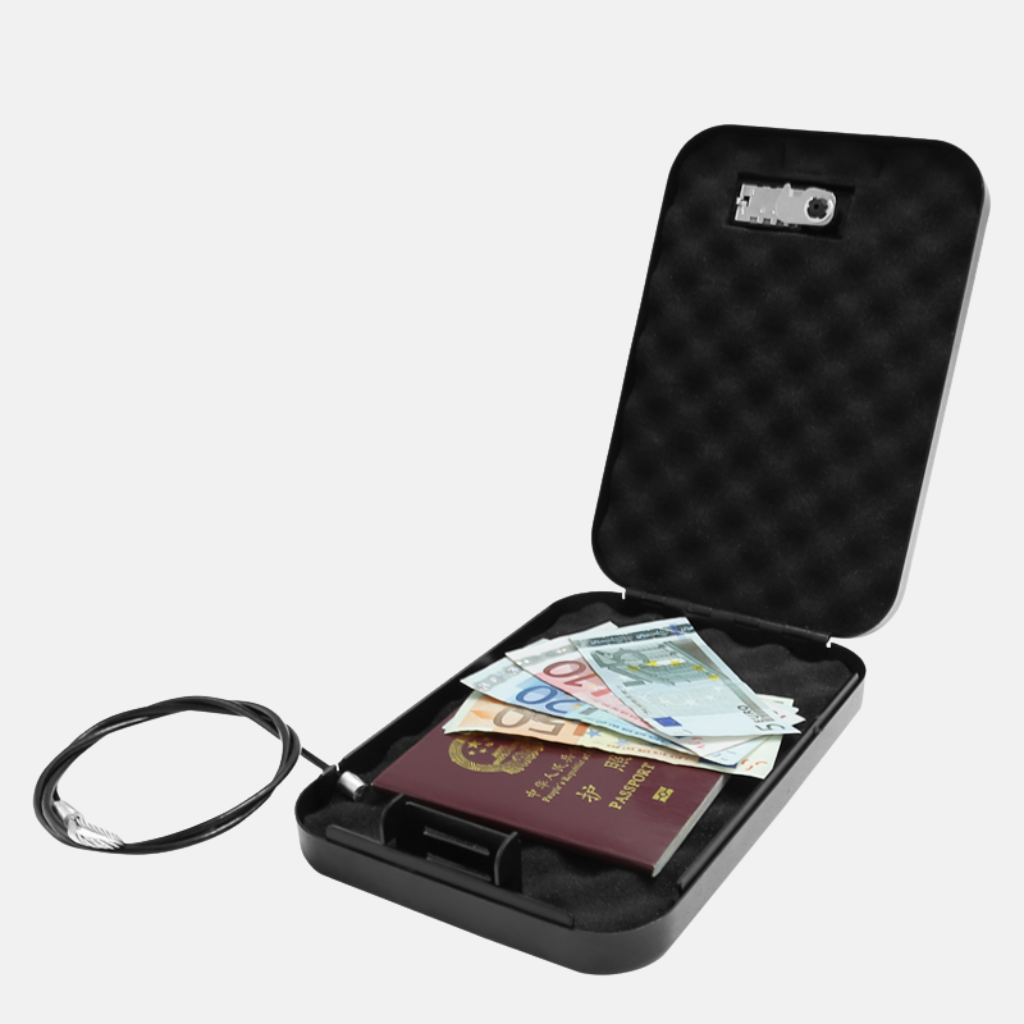 Proway Portable Handgun & Cash Safe | 3-Digit Combination Security Wire for Pool-side Multipurpose | CS-24MC