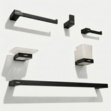Kingroom Aluminium Black Bathroom Set | Rustproof Anodized Finish | LV74106