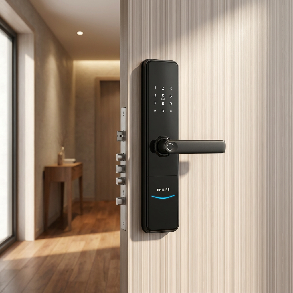 Philips Smart Lever Door Lock | Fingerprint PIN RFID EasyKey | DDL603E-5HWS