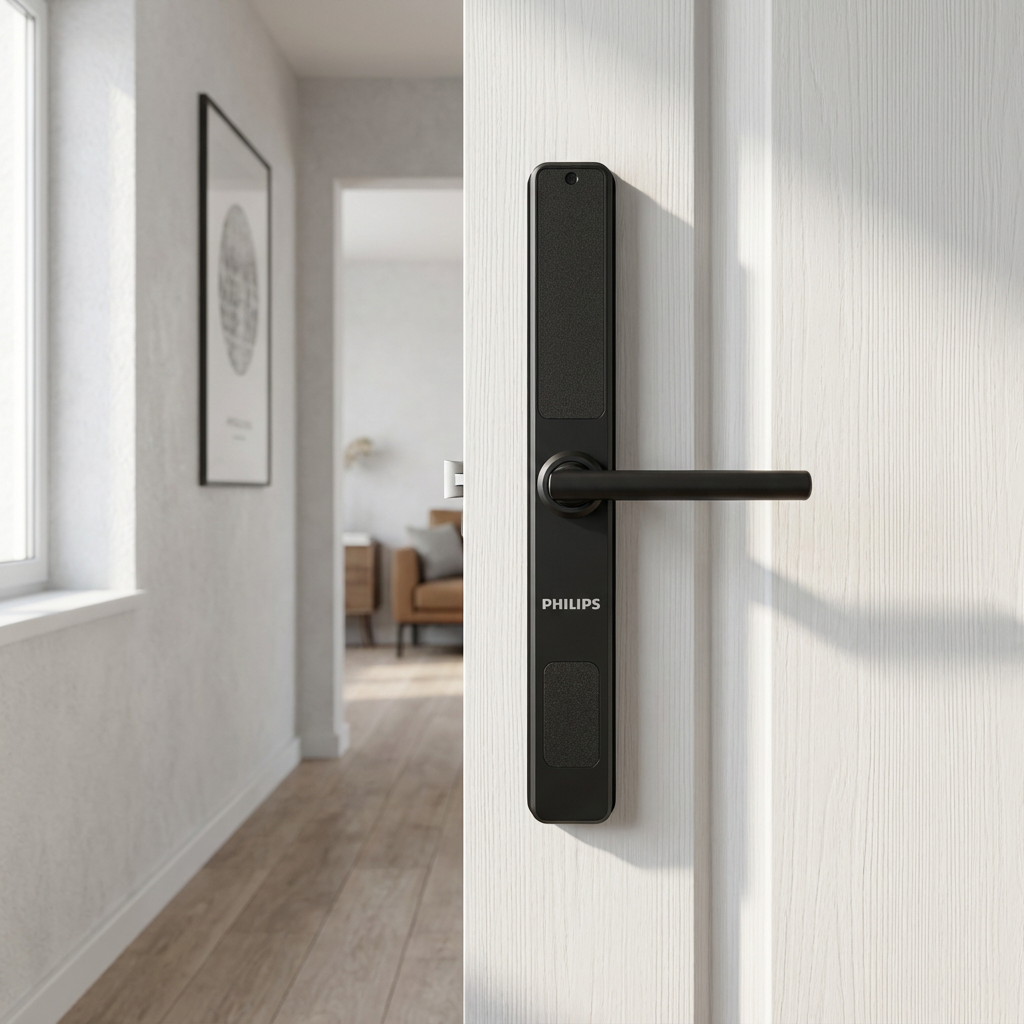 Philips Smart Lever Door Lock | Wi-Fi Fingerprint PIN Slim Design EasyKey | DDL608-5HWS