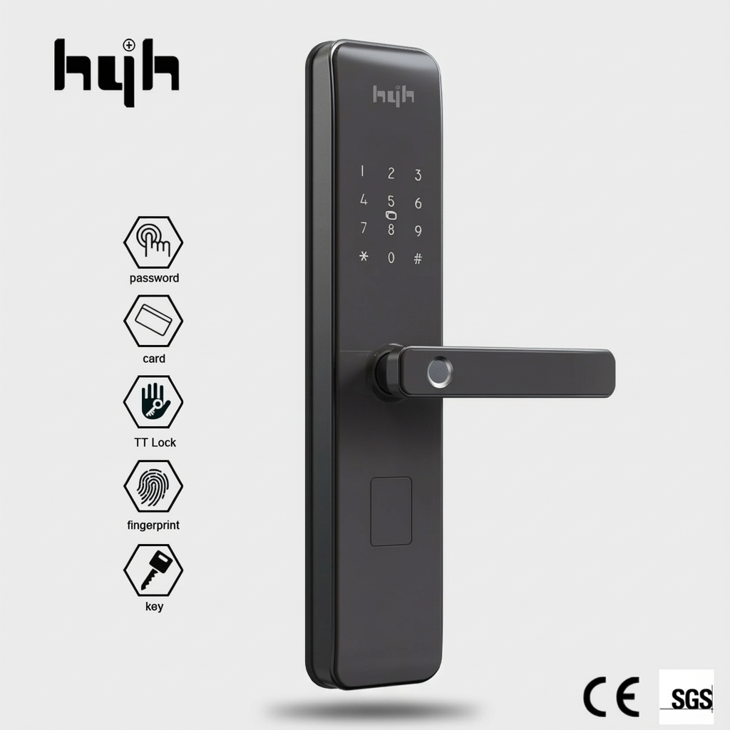 HYH Smart Digital Door Lock | Fingerprint PIN Card TT App Access | HC-D1