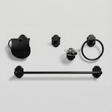 Kingroom Black Bathroom Set 5-Piece | Classical Rust-Free Zinc Alloy | 637700