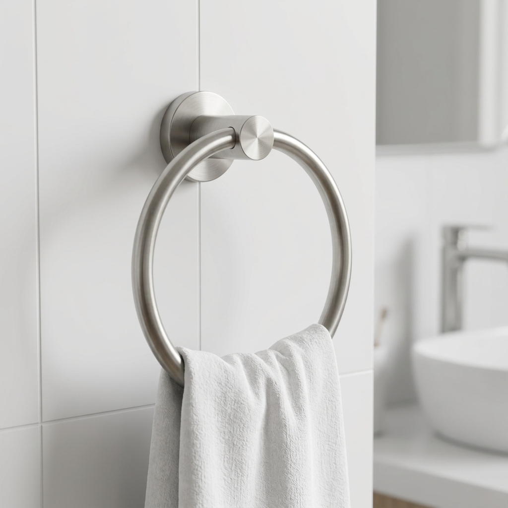 Kingroom Stainless Steel Towel Ring | SUS304 Rust-Proof, Brushed Satin Finish, Round Design | 5460