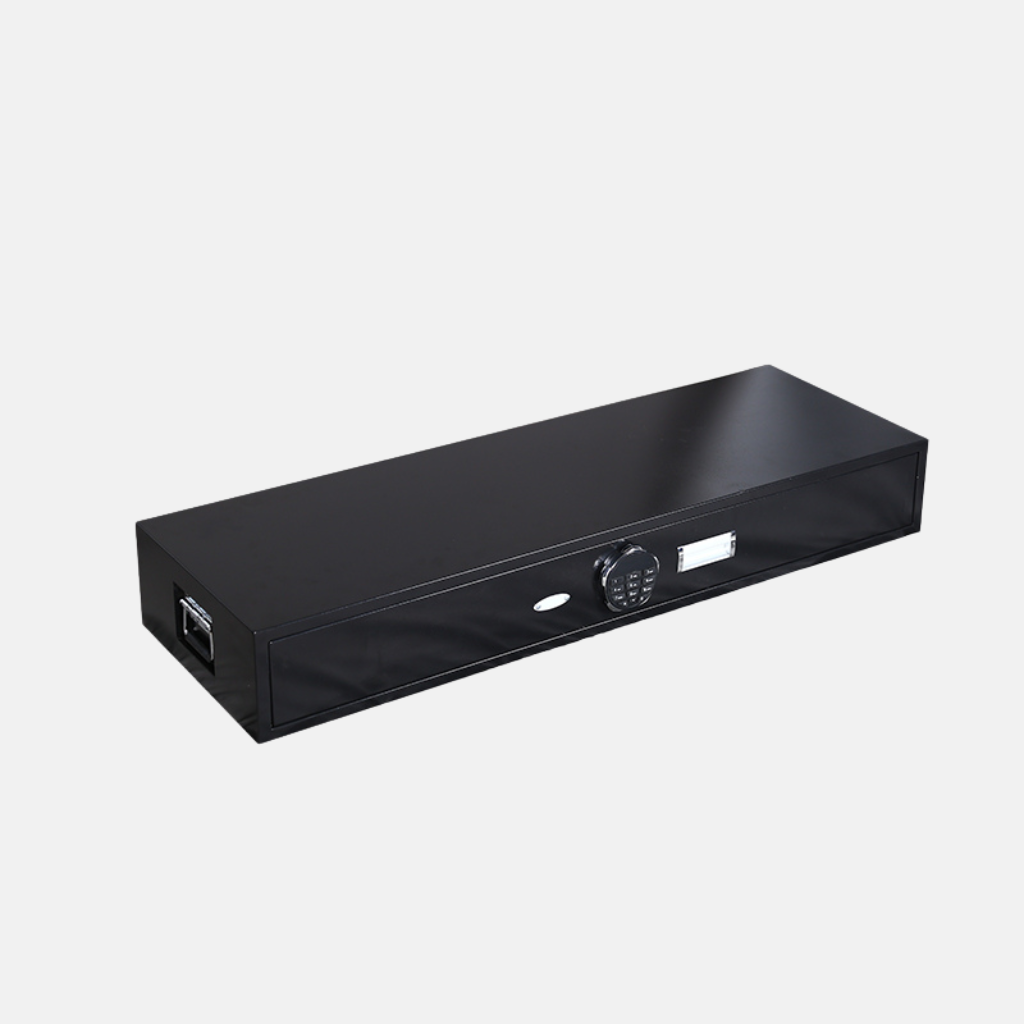 Proway Under-Bed Biometric Drawer Safe | Heavy-Duty Steel Electronic Keypad | SDG-118EGH3