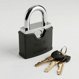 TESA Max-Security Titanium Padlock 80mm | Non-Duplicable TK6 Brass Keys, Anti-Drill Cylinder | CT60