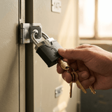 TESA Max-Security Titanium Padlock 80mm | Non-Duplicable TK6 Brass Keys, Anti-Drill Cylinder | CT60