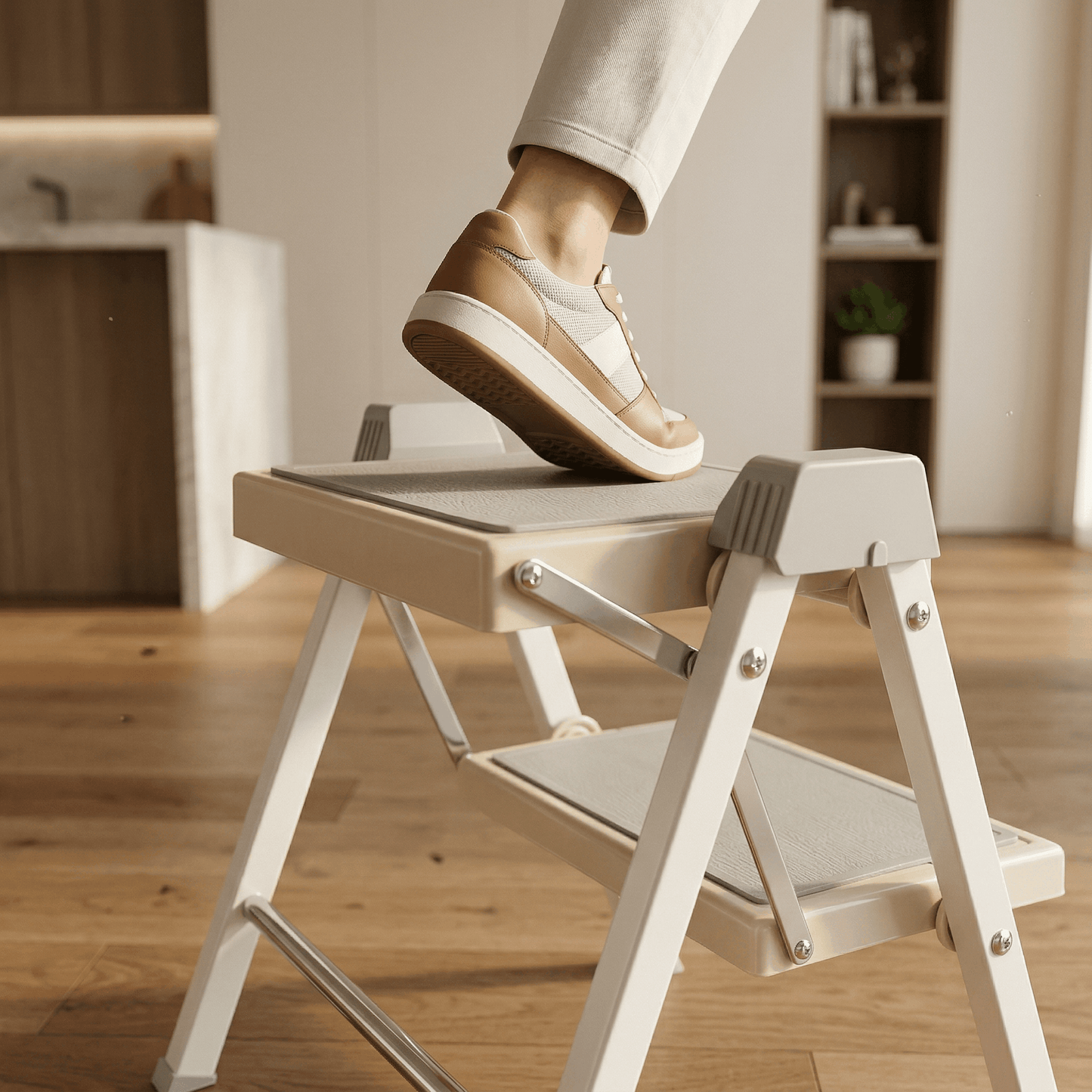 2-Step Non-Slip Foldable Design, Steel & Plastic Construction | MyChoice