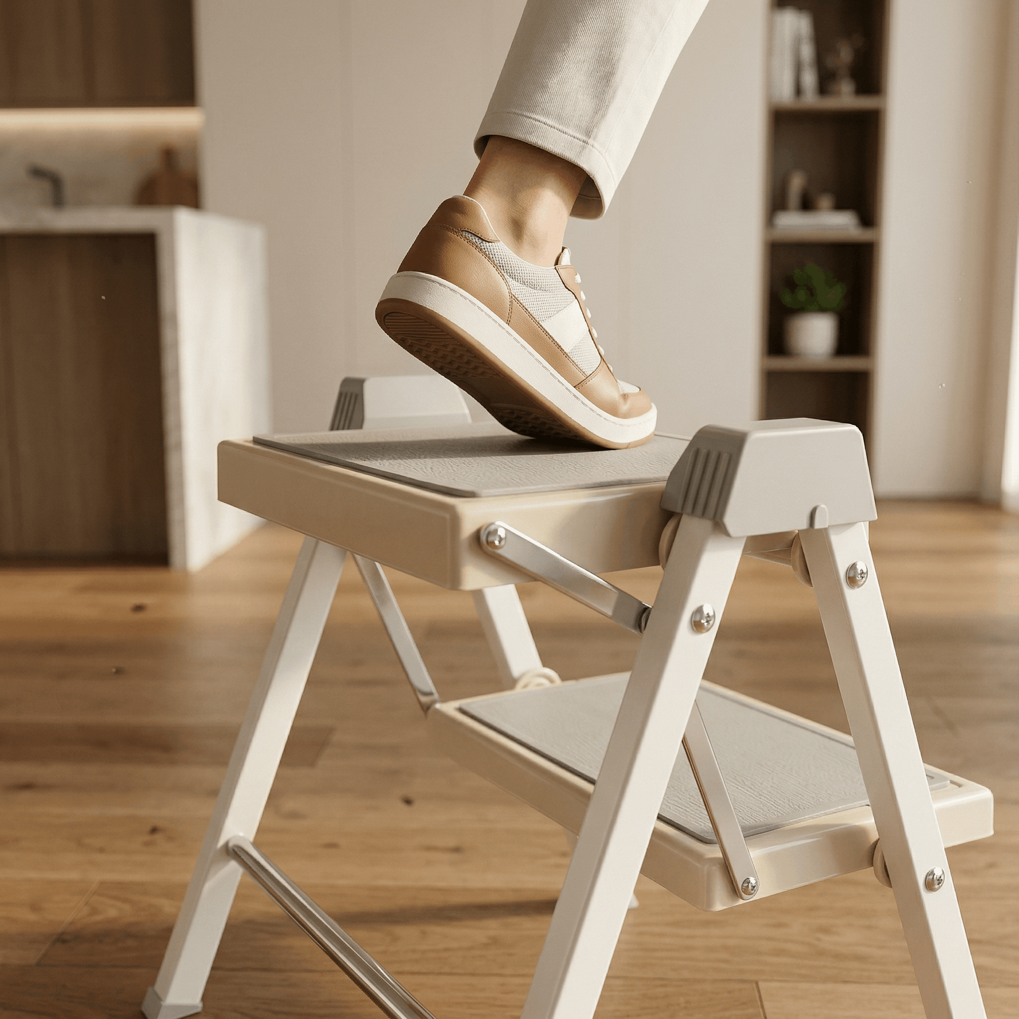 2-Step Non-Slip Foldable Design, Steel & Plastic Construction | MyChoice