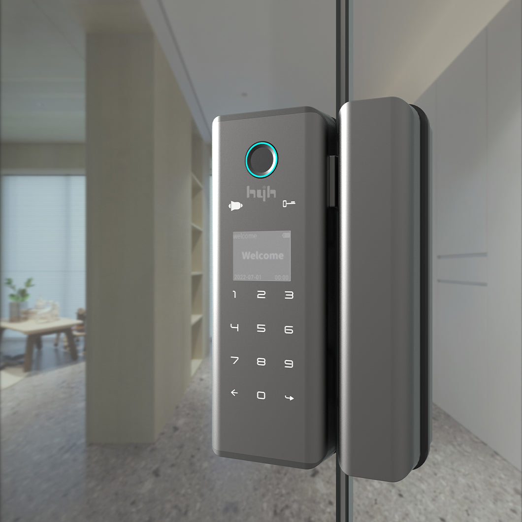 HYH Smart Glass Door Lock | Fingerprint PIN Card Wi-Fi Tuya App | HC-113G