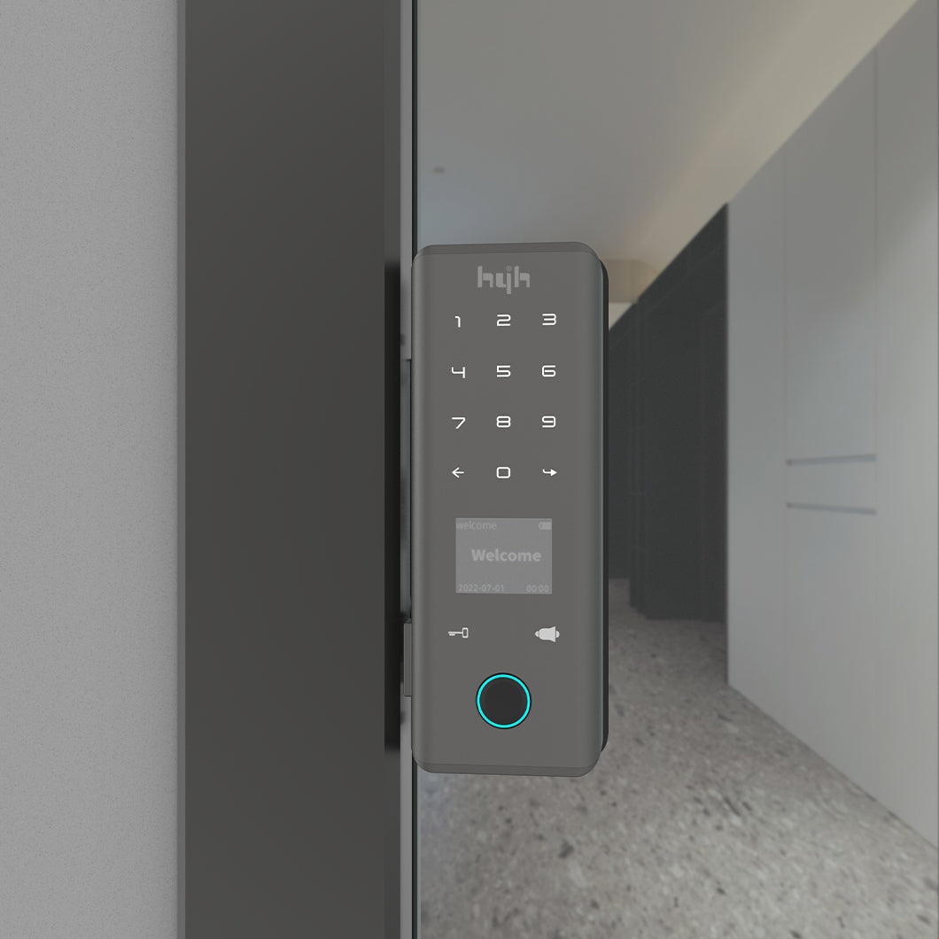 HYH Smart Glass Door Lock | Fingerprint PIN Card Wi-Fi Tuya App | HC-113G