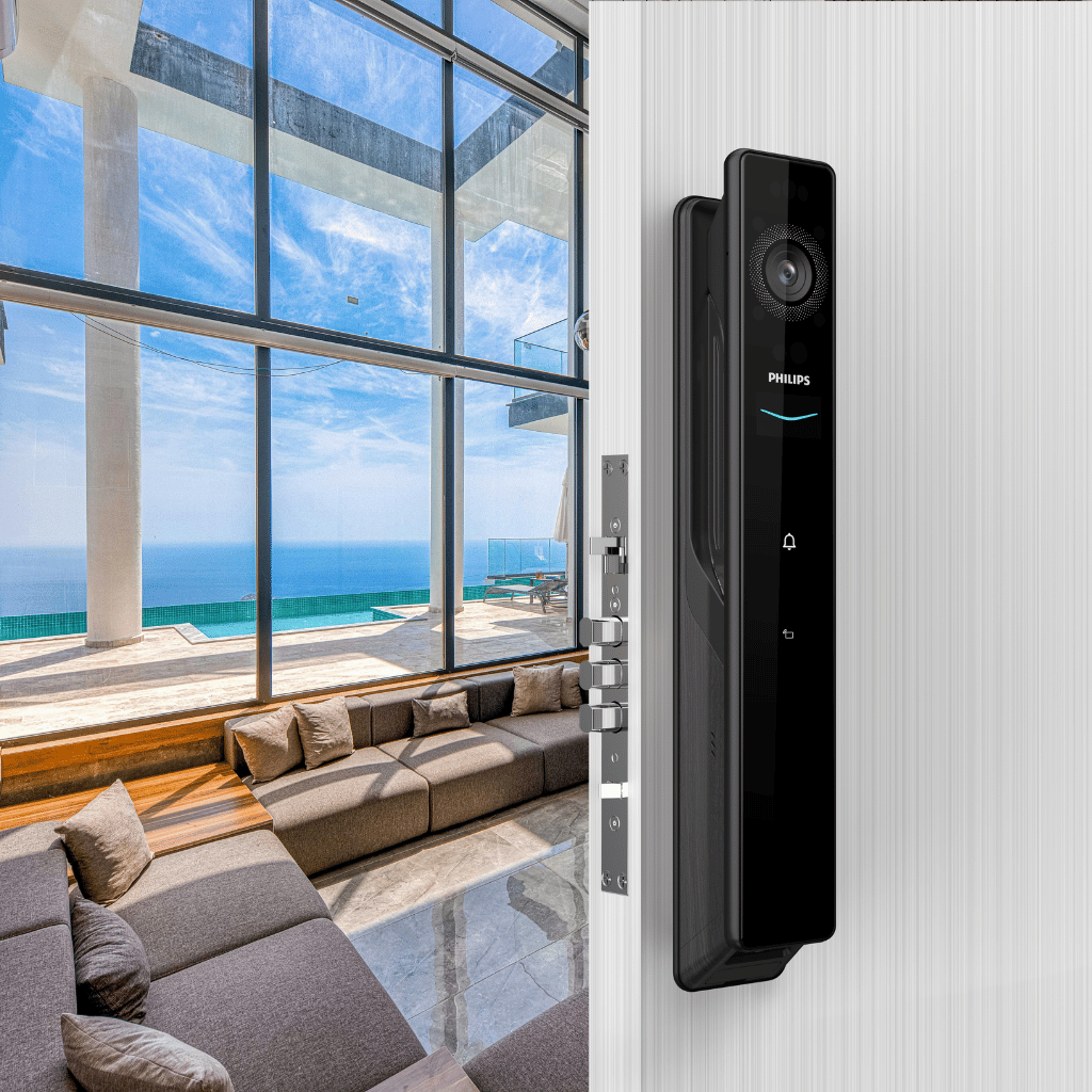 Philips 9000 series Tri-Camera Face ID Door Lock | Palm Vein Unlocking Magnetic Charging EasyKey Plus | DDL902-MFVP-11HWS