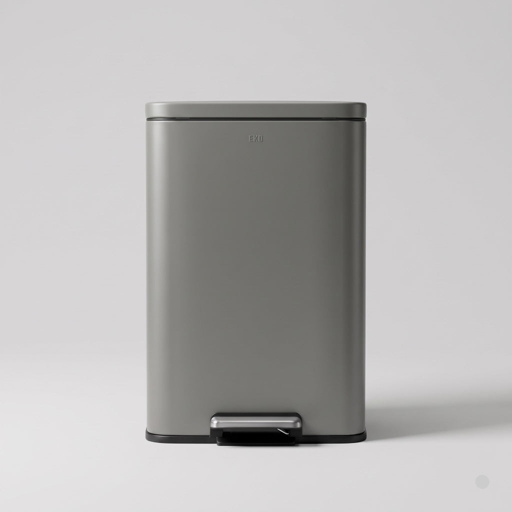 EKO Madison Step Bin 50L Nardo Grey | Stainless Steel Soft-Close Pedal Bin | EK9361P-50L-NGS
