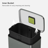 EKO Madison Step Bin 50L Nardo Grey | Stainless Steel Soft-Close Pedal Bin | EK9361P-50L-NGS