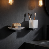 Kingroom Aluminium Black Bathroom Set | Rustproof Anodized Finish | LV74106