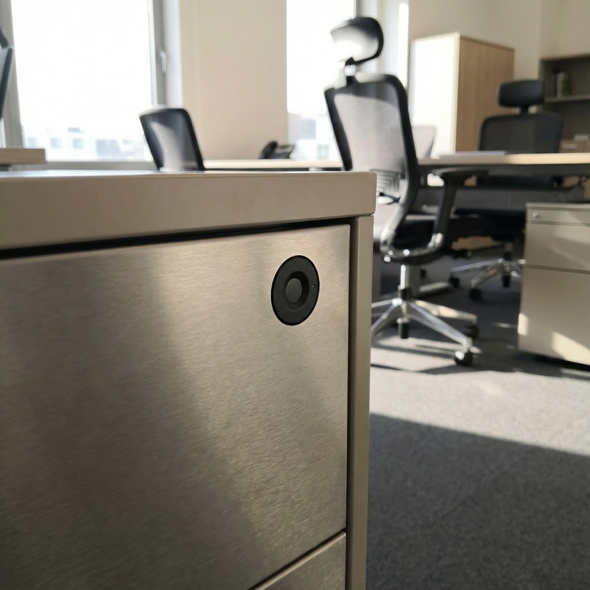 Smart Cabinet & Drawer Lock | Biometric Fingerprint Access Aluminium Alloy Black |  F580