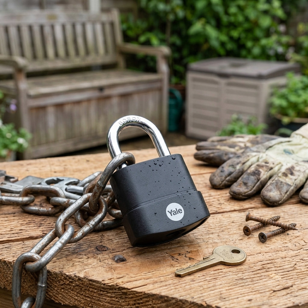 Yale Boron Weatherproof Padlock 45mm | Brass Internal Maximum Security Corossion Proof | Y227B/45/122/1