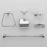 Kingroom Bathroom Set 6-Piece | Mirror Chrome Heavy Zinc Alloy | 21706