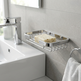 Homex Brass Soap Dish | Wall-Mounted Open-Wire Chrome Finish | BB-101