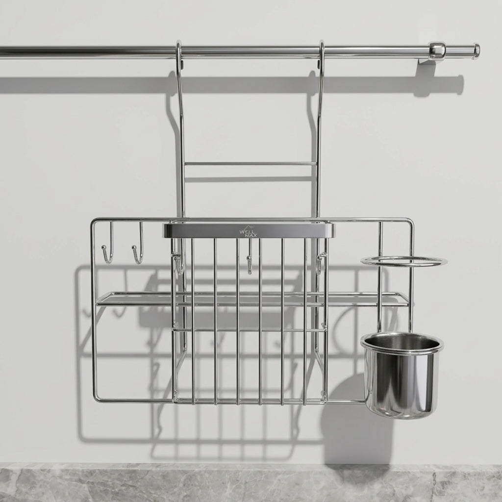 Wellmax Wall Hung Cutlery Board & Spoon Rack | Multipurpose Kitchen Organizer | CWJ206D