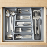 Jasmine Fibre Cutlery Tray Organizer | Non-Crack Heat Resistant Fibre Glossy Grey | LG