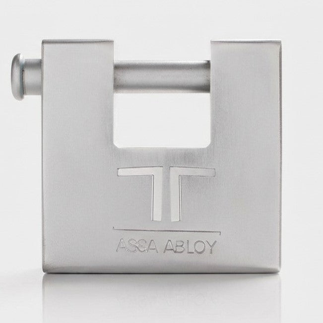 Tesa Armoured Shutter Padlock 90mm | Hardened Steel Anti-Cut Anti-Drill Security | CST60