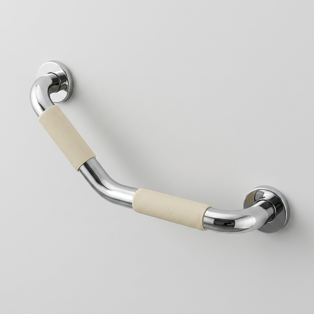 Kingroom Stainless Steel Angled Grab Bar | Wall-Mounted Elderly Support, Heavy Duty SUS304 | ANH-40