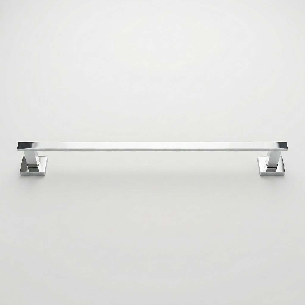 Kingroom Brass Single Towel Bar | Non-Corrosive, Mirror Finish, Rectangular | Kingoom 76024