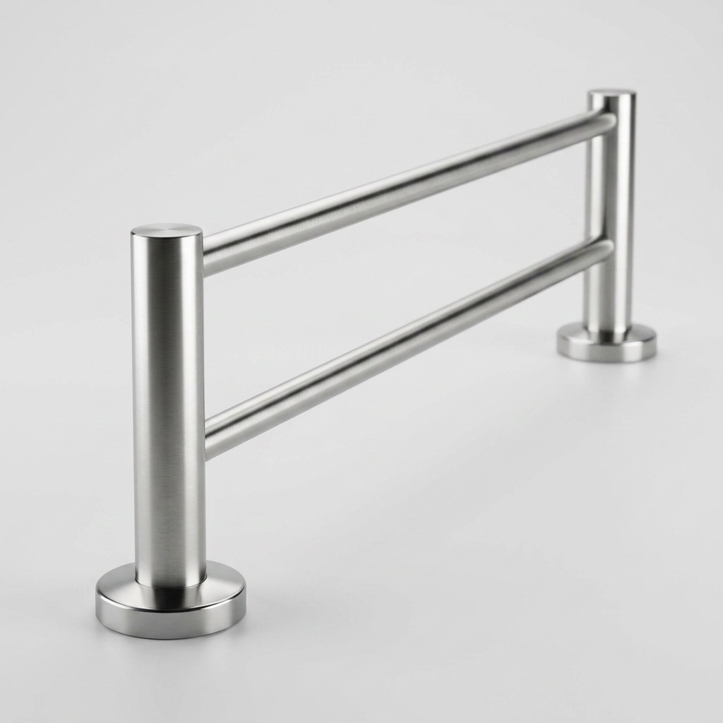 KIngroom Stainless Steel Double Towel Bar | Rust Free SUS304, Rounded with Matte Finish | Kingoom 5448