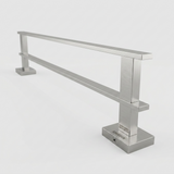 Kingroom Brass Double Towel Bar | Non-Corrosive, Mirror Finish, Rectangular | Kingoom 76048