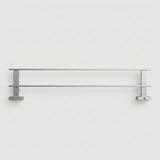 Kingroom Brass Double Towel Bar | Non-Corrosive, Mirror Finish, Rectangular | Kingoom 76048