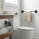 Kingroom Black Bathroom Set 5-Piece | Classical Rust-Free Zinc Alloy | 637700