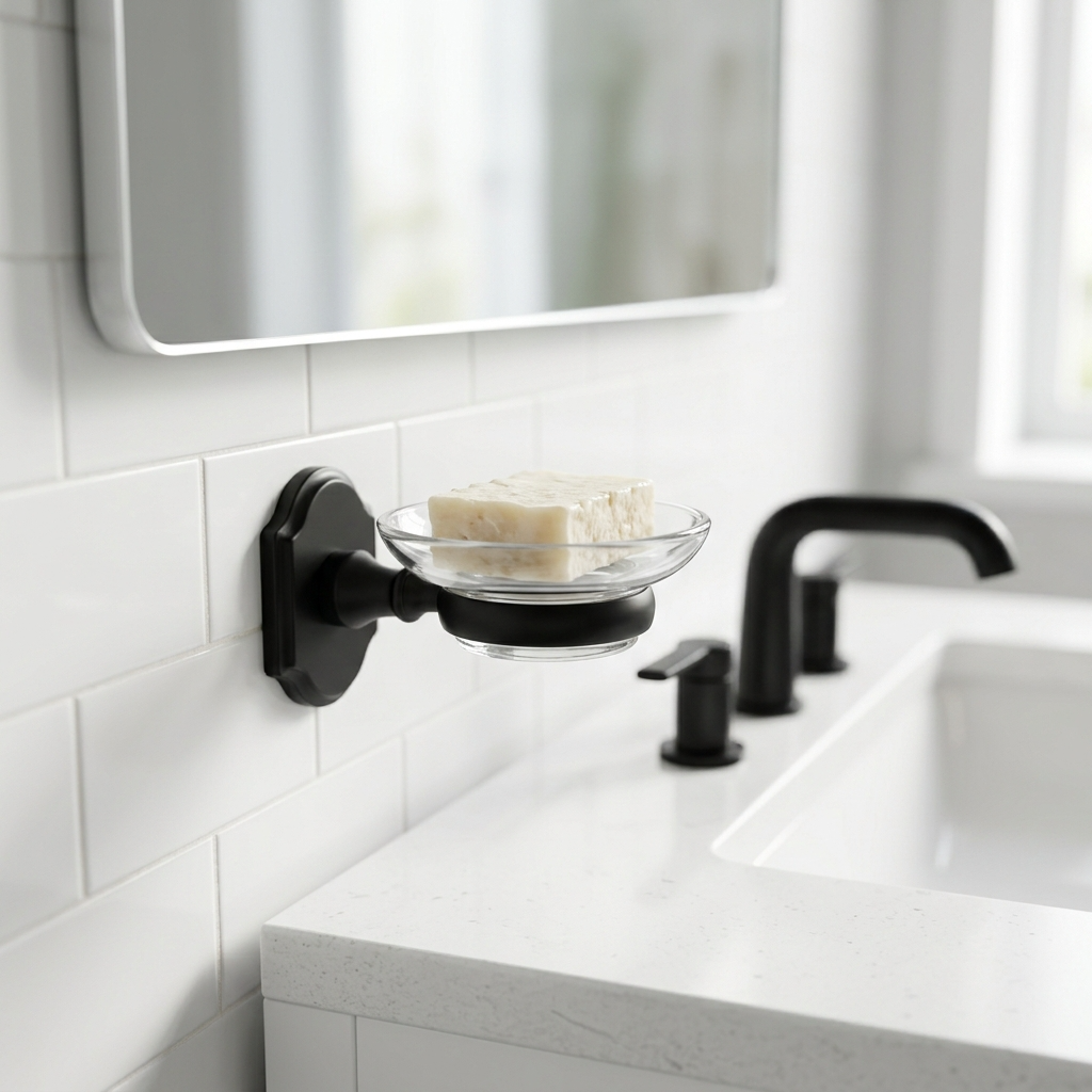 Kingroom Black Bathroom Set 5-Piece | Classical Rust-Free Zinc Alloy | 637700