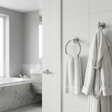 Kingroom Stainless Steel Bathroom Set 6 Piece | Rust-Free SUS304 Modern Design Brush Finish | 9806