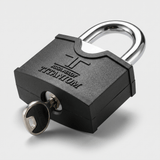 TESA Max-Security Titanium Padlock 80mm | Non-Duplicable TK6 Brass Keys, Anti-Drill Cylinder | CT60