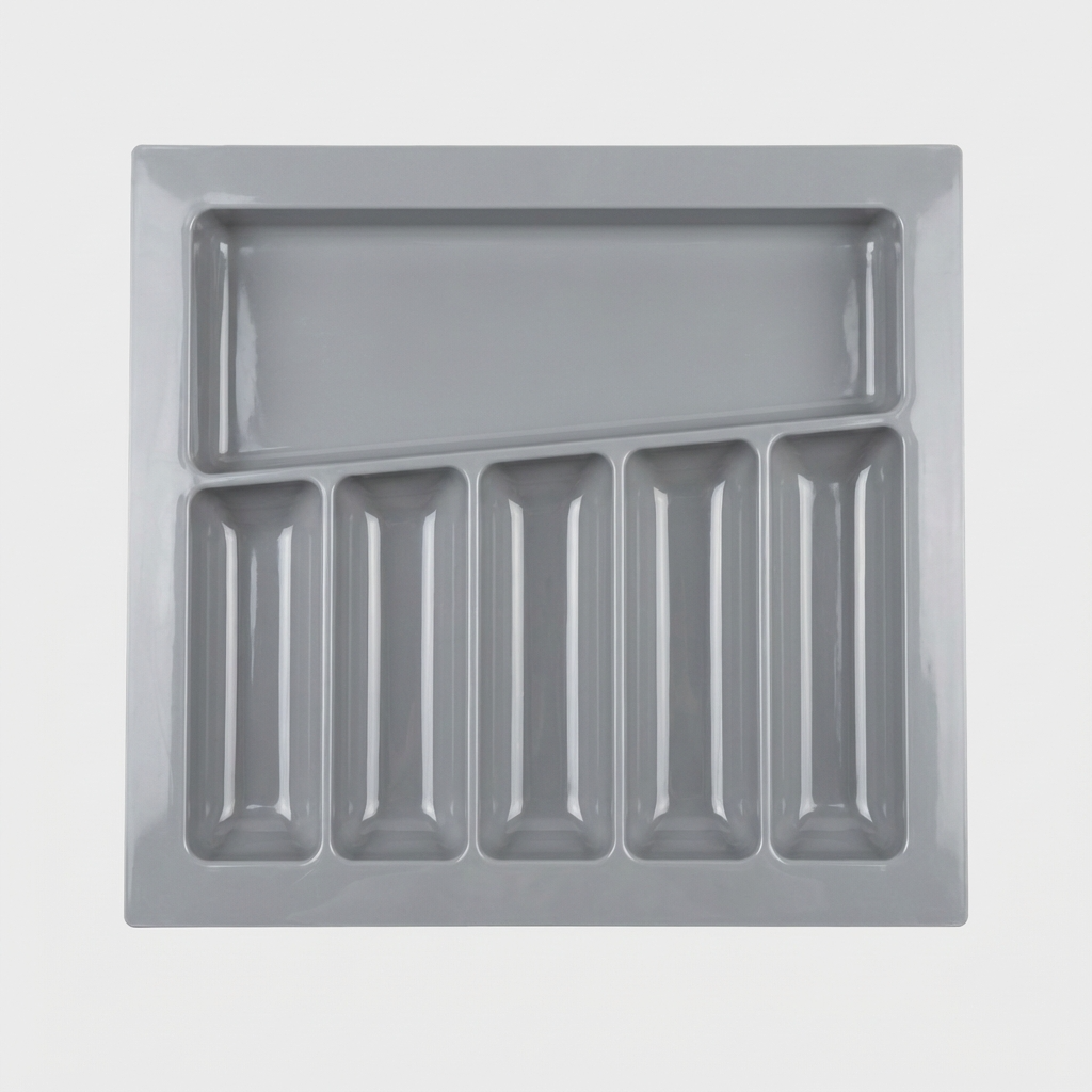 Jasmine Fibre Cutlery Tray Organizer | Non-Crack Heat Resistant Fibre Glossy Grey | LG