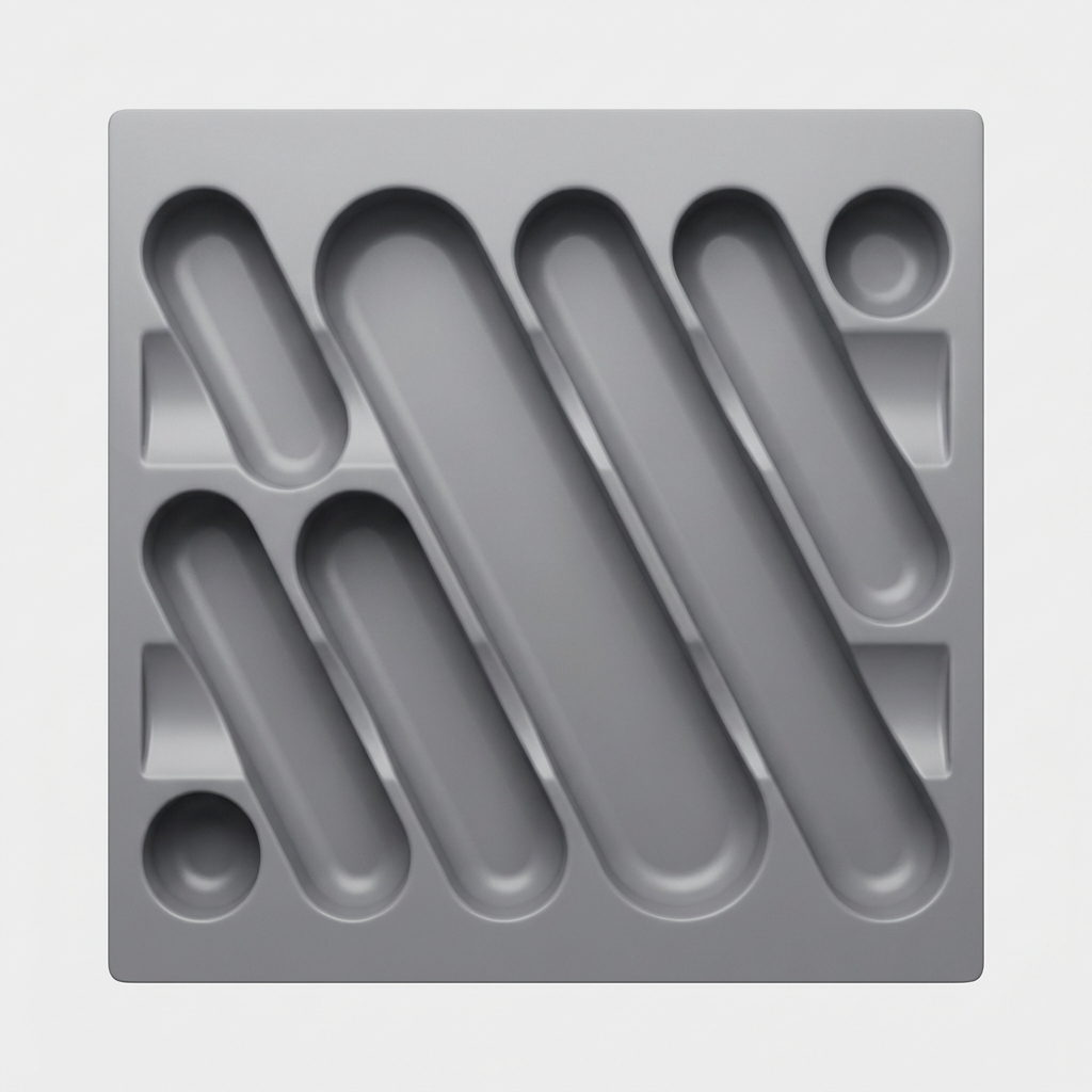 Wellmax Matte Grey Cutlery Tray Organizer | Washable Fibre Drawer Insert for Utensils | K804