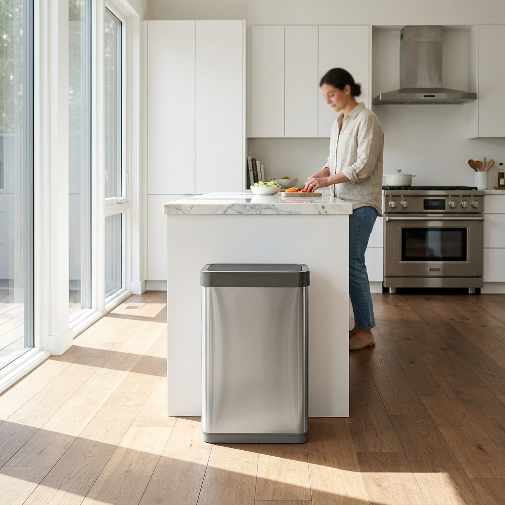 EKO Mirage X Sensor Bin 45L – Touchless Stainless Steel Automatic Trash Bin (EK9260MT-45L)